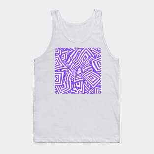Funky Purple Psychedelic Warped Squares Tank Top